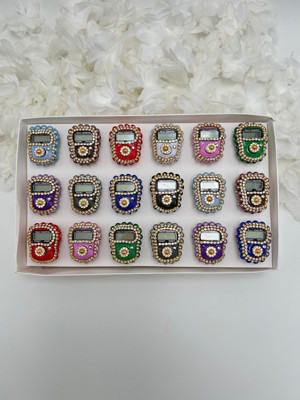 Lena Gift Workshop 18 Adet Karışık Renk Kutulu Taşlı Zikirmatik ( Hediyelik, Bohçalık, Hac, Umre, Mevlid ) - Image 1