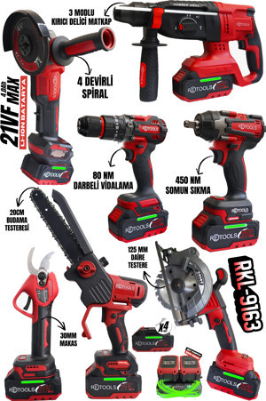 RETOOLS BORDO 7’Lİ SET ( DAİRE TESTERE – DAL BUDAMA MAKAS + TESTERE ) - Image 1