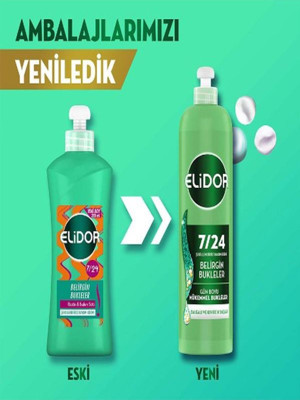 Elidor Marka: Bakım Kremi 7 - 24 Belirgin Bukleler 240Ml. Yeni Ambalaj Saç Kremi - Image 1