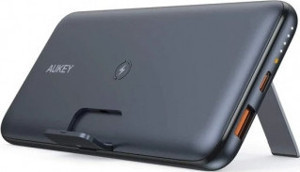 Aukey UsbA&Type-C Çıkışlı Wireless Kablosuz Süper Şarj 10000mAh Powerbank Siyah PB-WL02  - Image 1