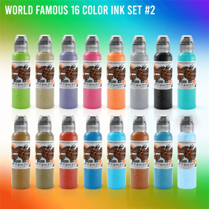 World Famous 16 Color Ink Set 1oz/30ml -2 - Image 1