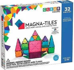 Magna-Tiles Clear Colors 32 Parça Manyetik Yapı Oyuncak - Image 1