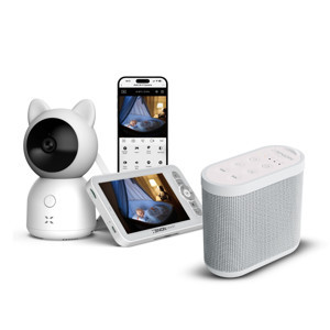 Xenon Smart Bebek Kamerası (Ekranlı) ve Beyaz Gürültü Makinesi | 2'li Set, 3MP, 21 Farklı Sesli Uyku Arkadaşı - Image 1
