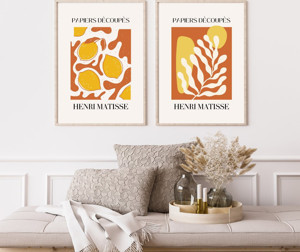 Prydesign Henri Matisse Dekorları Duvar Tablosu Çerçeveli 2'li Set Ahşap Renk 21 x 30 Boyut/Ebat - Image 1
