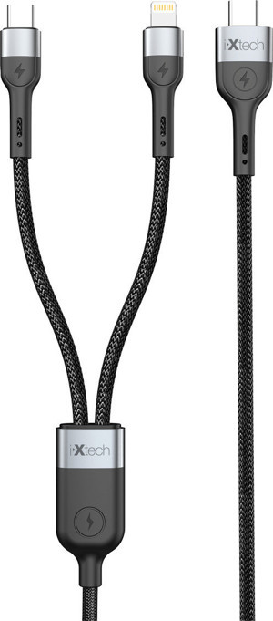 Ixtech İxtech İkisi Bir Arada Lightning Ve Type-C Şarj Ve Data Kablosu - Hızlı Şarj, Pd 60W Ve Dayanıklı Tasarım - Image 1