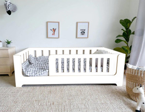 MiniWood Markaawm Zambak Beyaz Montessori Yatak Çocuk Ve Bebek Karyola - Image 1