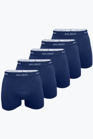 Malabadi Erkek Lacivert 5 Li Pamuk Elastan Boxer 5M075 - Image 1