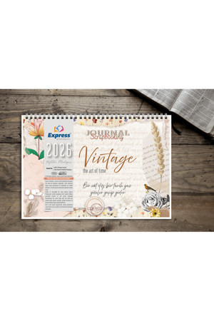 Express Planlayıcı 2026 Takvim A4 Ebat 53 Haftalık Planlayıcı Vintage Journal (SCRAPBOOKİNG'DEN ESİNLENDİ) - Image 1