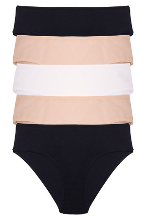 Nicoletta Kadın Külot Yüksek Bel Bikini 5 Li Paket Pamuklu Likralı Mıxcolor - Image 1