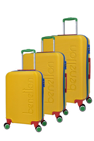 United Colors Of Benetton Lüx Abs 3'lü Valiz Seti Sarı BNT500 - Image 1