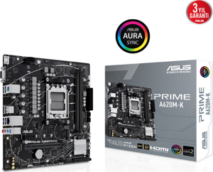 ASUS PRIME A620M-K, 2xDDR5, 1x M.2, D-SUB,