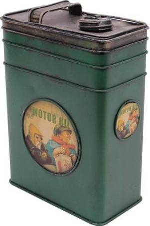 Dekoratif Metal Yakıt Bidonu Kumbaralı Vintage Hediyelik - Image 1