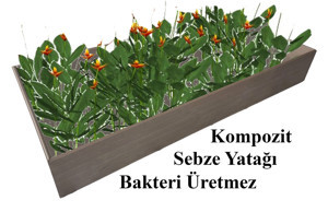 Safirkom Kompozit (Ahşap+Plastik) Demonte Yükseltilmiş Sebze Yatağı SFRYSY18060 - Image 1