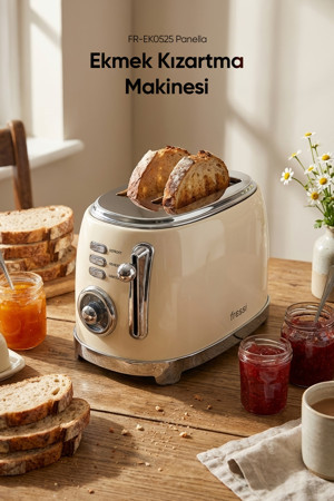 Fressi FR-EK0525 Panella 2 Dilim + Tost Aparatlı Krem Ekmek Kızartma Makinesi - Image 1