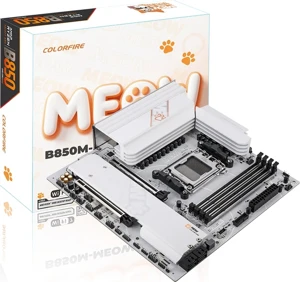 COLORFUL COLORFIRE B850M-MEOW WIFI7 V14 AMD AM5 DDR5 8000MHz mATX Gaming (Oyuncu) Anakart - Image 1