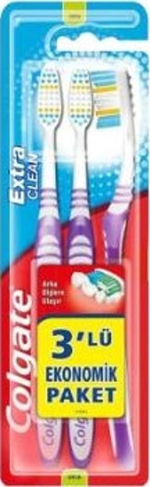 Colgate Diş Fırçası Extra Clean 2+1 Colors Orta - Image 1