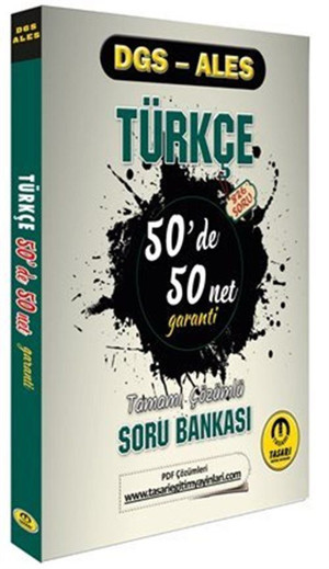DGS-ALES Türkçe 50'de 50 Net Garanti Soru Bankası - Tasarı Akademi - Image 1