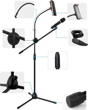 Lastvoice MS09TB Telefon Tablet Tutuculu Mikrofon Standı Sehpası Ayağı - Image 1