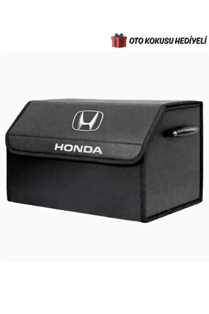 Rukye Shop Honda Marka Logolu Oto Bagaj Organizer Çanta Oto Bagaj Çantası 2 Bölmeli Suni Deri - Image 1
