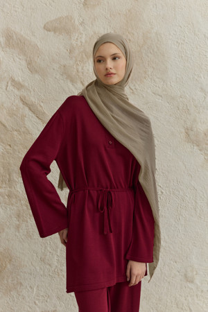 Soft Line Pamuk Şal Bej - Image 1