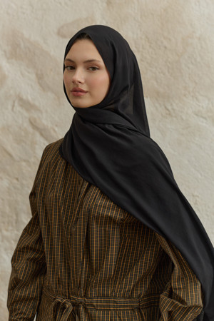 Soft Line Pamuk Şal Siyah - Image 1