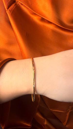 Runo Gold RUNOGOLD 15 GRAM 22 AYAR BAŞAK YATIRIMLIK İŞÇİLİKSİZ BİLEZİK