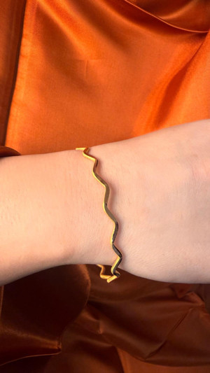 Runo Gold RUNOGOLD 20 GRAM 22 AYAR ZİGZAG ZİKZAK YATIRIMLIK İŞÇİLİKSİZ BİLEZİK