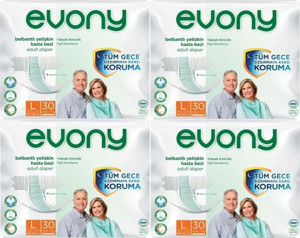 Evony Hasta Bezi Yetişkin Bel Bantlı Tekstil Yüzey L-büyük Boy 120 Adet (4pk*30) - Image 1
