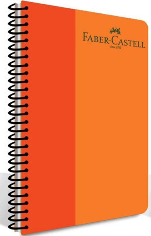 Faber Castell Pp Kpk Bicolor Spiralli Defter 120 Yp Kareli 5075 000134-Turuncu - Image 1