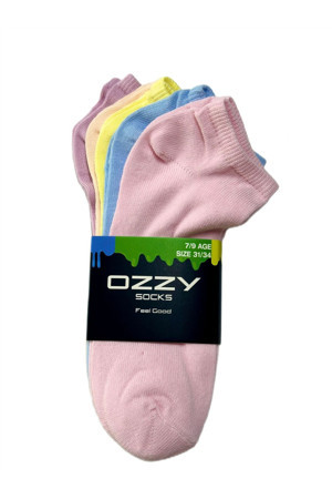 5 Çift Karışık Renkli Pamuklu Çocuk Kısa Patik Çorap - Image 1