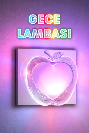 RGB Gece Lambası Kalp Tip Koridor Hol Işığı Uyuma Işığı Renkli Işık Beyaz GC16 - Image 1