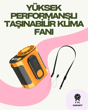 tekno Dijital Göstergeli Turbo Taşınabilir Fan – USB Type-C, 3 Serinlik Modu 2026 - Image 1