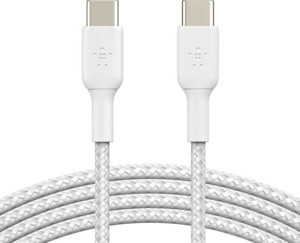 Belkin Type-C to Type-C Örgülü Kablo 1 Metre (İkili Paket) - Beyaz - Image 1