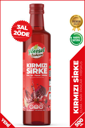 Yöresel Bahçem Kırmızı Sirke %100 Doğal Fermantasyon (500Ml) - Image 1
