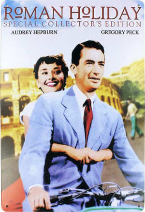 Dekoratif Vintage Metal Pano Roman Holiday 20x30 - Image 1