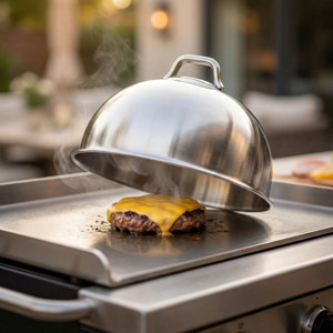 Büyük Burger Peynir Eritme Kapağı ve Hamburger Buhar Aparatı (16cm) - Image 1