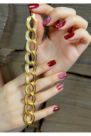 Kuyumcu Nurettin 11.20 Gr (GRAM) İki Halkalı Oval Samanyolu 22 Ayar Altın