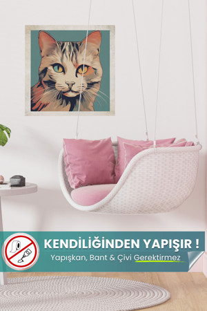 Pi Papers Vintage Kedi Posteri - Premium Baskı, Yapışkansız Tutunan Akıllı Kağıt Poster (yapay Zeka Tasarım) - Image 1
