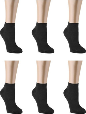 Ozzy Socks 6 Çift Bambu Erkek Dikişsiz Patik Çorap 4 Mevsim Dayanıklı Topuk Ve Burun Koyu Renkler - Image 1