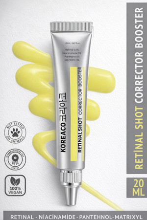 Koreaco Retinal (%0,1) Shot Corrector Booster Krem 20 Ml | Niacinamide %5 Pantehnol %1 Matrixyl %3 - Image 1