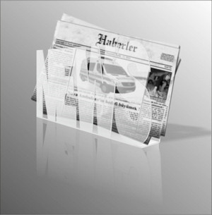 M3Decorium 40X25Cm Şeffaf News Yazılı Gazetelik Dergilik Broşürlük İnsörtlük - Image 1