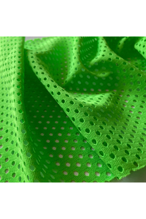 Akteks Neon Yeşil Spor File Kumaş Esnek (9X1) 160Cm En Astar, Atlet, Tişört, Forma, Spor Kıyafet, Çanta - Image 1