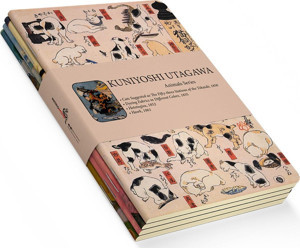 Kuniyoshi Utagawa 4'lü Defter Seti Iı - Animals Series - Çizgisiz - 64 Sayfa - 14x21cm - Image 1