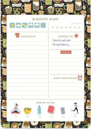 Ery Keskin Color Günlük Planner Blok Kahve A5 - Image 1