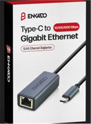 Enkado Ekd-Tp45 Type-C Usb 3,1 To 10-100-1000 Gigabit Ethernet Adaptör - Image 1