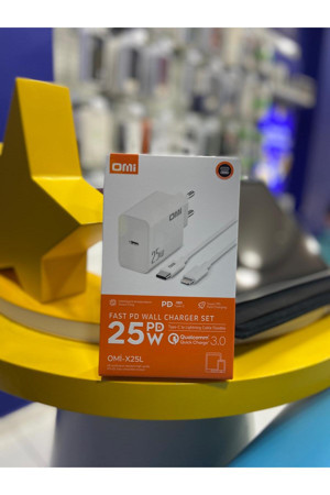Omi OMI-X 25W Süper Hızlı Şarj Seti Type-C Kablolu Hızlı Şarj Adaptörü - Image 1