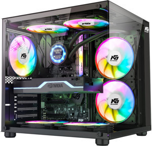 Next Gaming Orion Cube 3x Tuştan Değişen RGB Fanlı M-Atx Boş Bilgisayar Kasası Siyah - Image 1