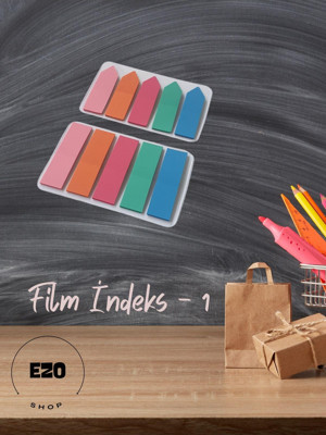 Ezoshop Şeffaf Renkli Post it Yapışkanlı Not Kağıdı Not Defteri Etiket Film İndeks-1 - Image 1