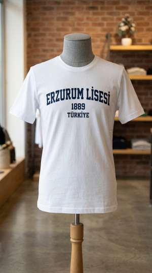 Okullara Özel Logolu Baskılı Öğrenci Tişörtü Toptan T-Shirt 10'lu Paket Kendin Tasarla Kişiye Özel - Image 1