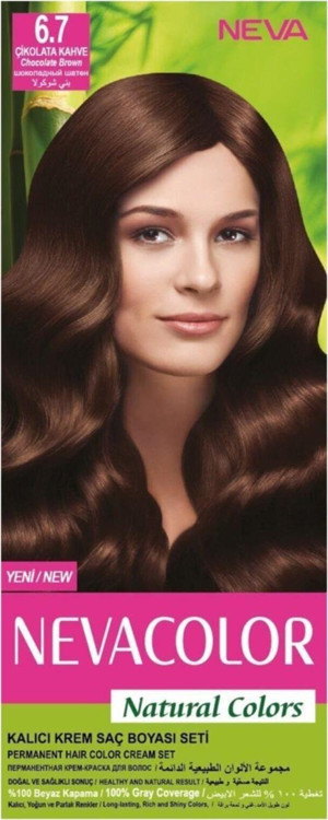 Neva Color Saç Boyası Seti 6.7 Çikolata Kahve 8698636612289 - Image 1